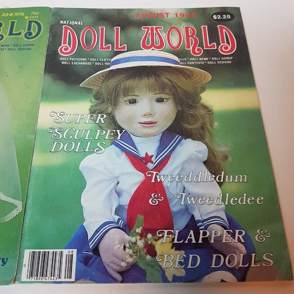 Set of 10 Vintage 1970s, 1980s NATIONAL DOLL WORLD Magazine Arts & Crafts - Picture 12 of 16